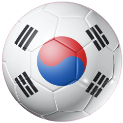Autocollant Ballon Foot Corée du sud