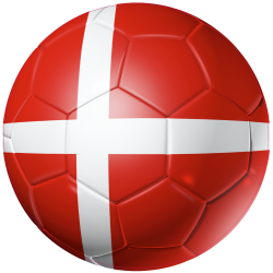 Autocollant Ballon Foot Danemark