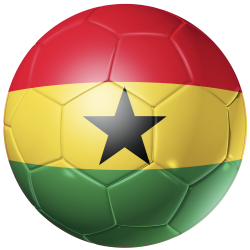 Autocollant Ballon Foot Ghana