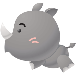 Stickers Rhinoceros Pour Enfants