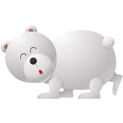 Stickers Ours Blanc 2 Pour Enfants
