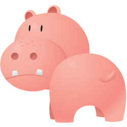 Stickers Hippopotame Pour Enfants