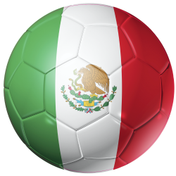 Autocollant Ballon Foot Mexique