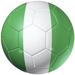 Autocollant Ballon Foot Nigeria
