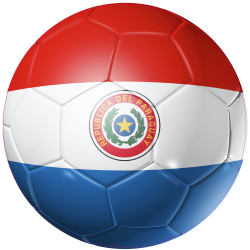 Autocollant Ballon Foot Paraguay
