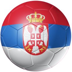 Autocollant Ballon Foot Serbie