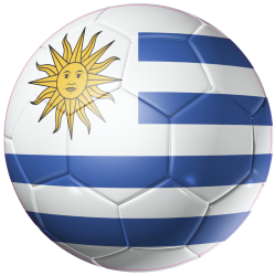 Autocollant Ballon Foot Uruguay