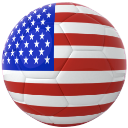Autocollant Ballon Foot USA