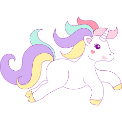 Autocollant Cheval Licorne