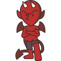 Autocollant Diable En Colère