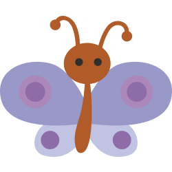 Autocollant Papillon Bleu Enfant