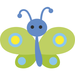 Autocollant Papillon Vert Enfant