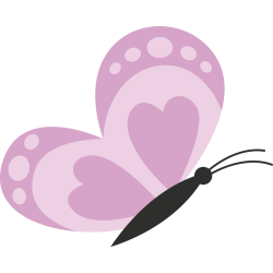 Autocollant Papillon Rose Cur