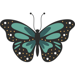 Autocollant Papillon Pois