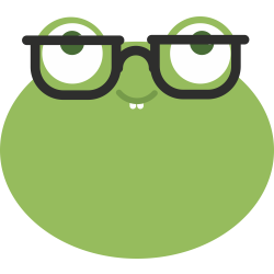 Autocollant Grenouille Lunette