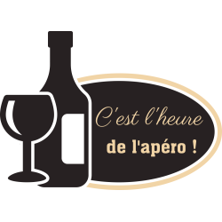 Autocollant Heure apéro