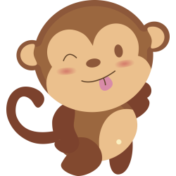 Autocollant Animaux Singe 1