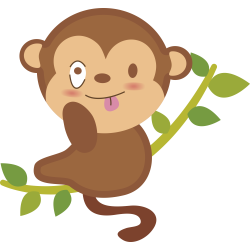 Autocollant Animaux Singe 2