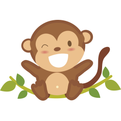 Autocollant Animaux Singe 3