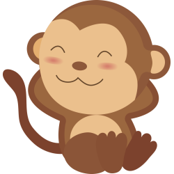 Autocollant Animaux Singe 6