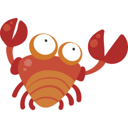 Autocollant Animaux Crabe