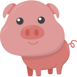 Autocollant Animaux Cochon