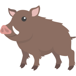 Autocollant Animaux Sanglier