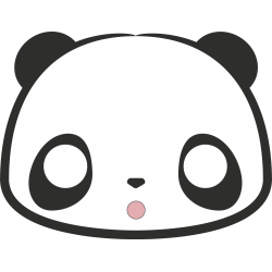 Autocollant Smiley Panda Surpris