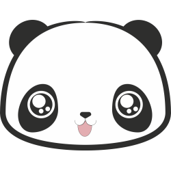 Autocollant Smiley Panda Heureux