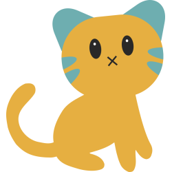 Autocollant Chat Jaune