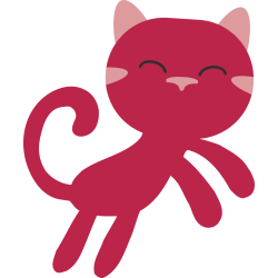 Autocollant Chat Rouge