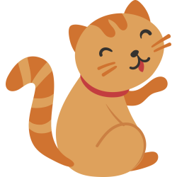 Autocollant Chat Roux