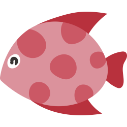 Autocollant Poisson Rose