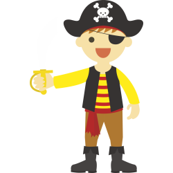 Autocollant Pirate Enfant Garçon