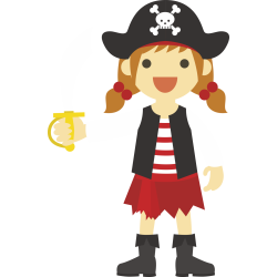 Autocollant Pirate Enfant Fille