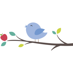 Autocollant Branche Arbre Oiseau