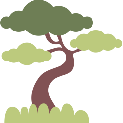 Autocollant Arbre Savane Enfant