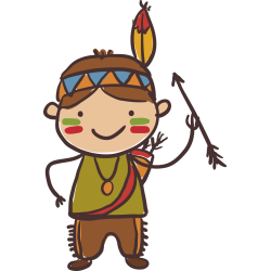 Autocollant Indien Garçon 2 Pour Enfant