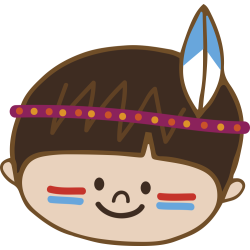 Autocollant Indien Visage Garçon Pour Enfant