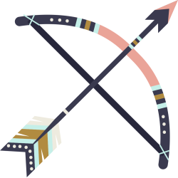 Autocollant Indien Arc