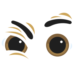 Autocollant Yeux Colère