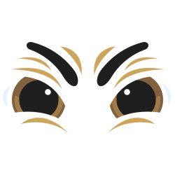 Autocollant Yeux Colère 2