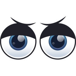 Autocollant Yeux Perplexes