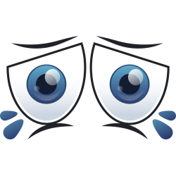 Autocollant Yeux Triste 2