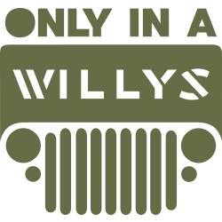 Autocollant Jeep Willys Only