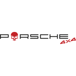 Autocollant Porsche 4x4 Skull