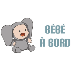 Autocollant Bébé à Bord Bébé éléphant