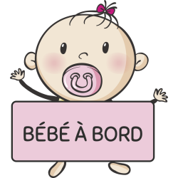 Autocollant Bébé à Bord Bébé Tétine