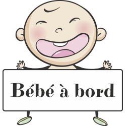 Autocollant Bébé à Bord Bébé Content