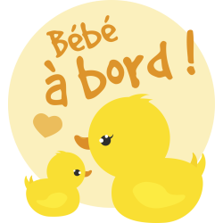 Autocollant Bébé à Bord Poussin